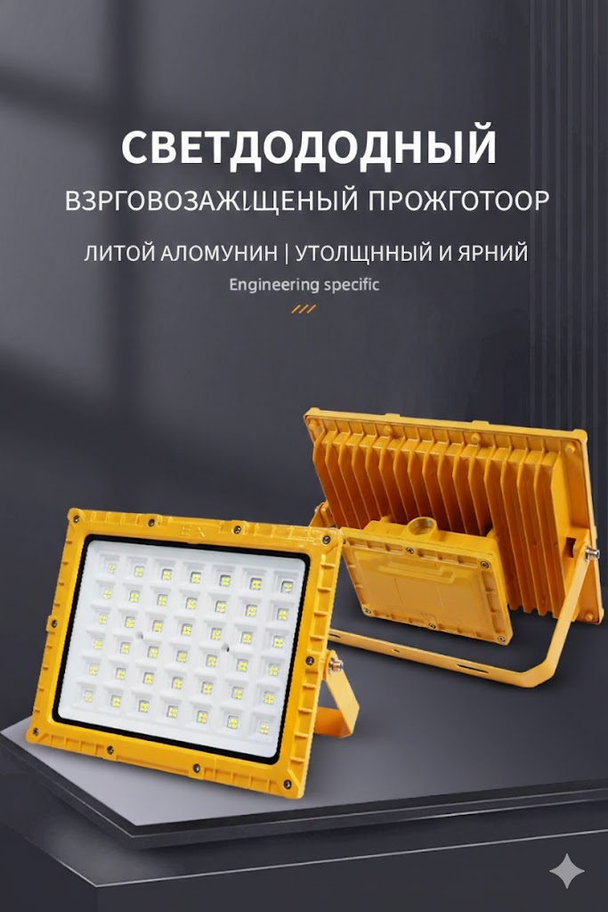 1 方形LED防爆灯【100w】 - 图片 1