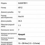 ILKAR7B11 【4912】铱铂金火花塞/90919-01253 / 90919-W1006 (Toyota) - 图片 2